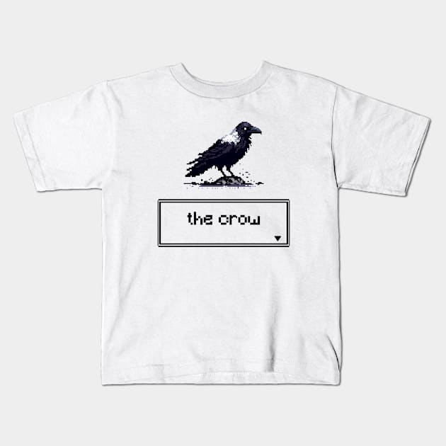 the crow Kids T-Shirt by PXLART